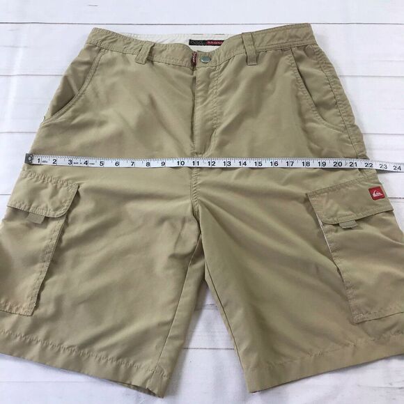 Quiksilver Men Size 34 Beige Khaki Cargo Bermuda Shorts - Picture 8 of 13